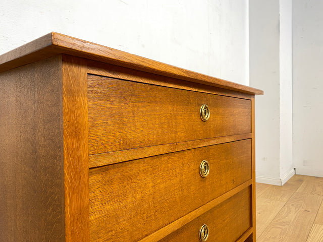 Besonders schöne skandinavische antike Massivholz Kommode mit Schubladen & Messinggriffen I Schrank Schubladenkommode Sideboard Wäschekommode Jugendstil Vintage I