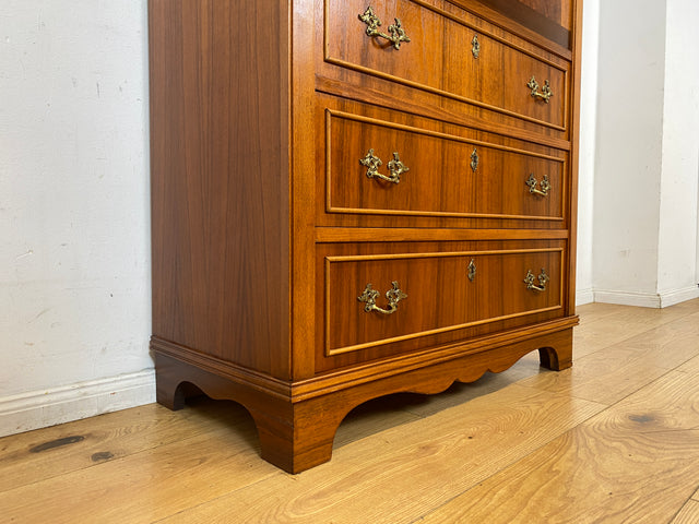 Hochwertiger skandinavischer Vintage Schreibschrank mit stabiler Schreibklappe & Schubladen I Vollholz I Schreibkommode Sekretär Schrank Highboard Kommode Schreibtisch I