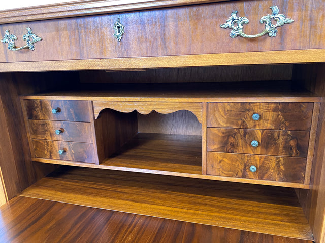 Hochwertiger skandinavischer Vintage Schreibschrank mit stabiler Schreibklappe & Schubladen I Vollholz I Schreibkommode Sekretär Schrank Highboard Kommode Schreibtisch I