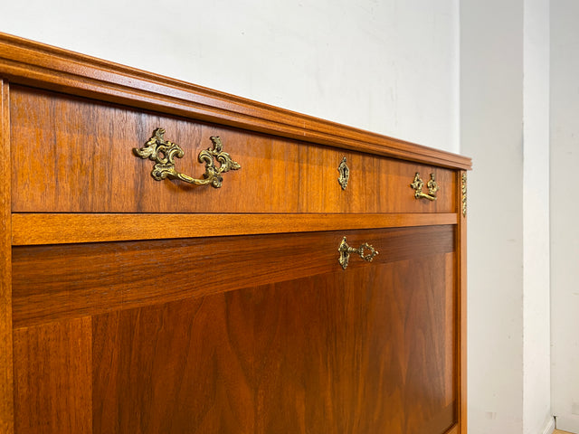 Hochwertiger skandinavischer Vintage Schreibschrank mit stabiler Schreibklappe & Schubladen I Vollholz I Schreibkommode Sekretär Schrank Highboard Kommode Schreibtisch I