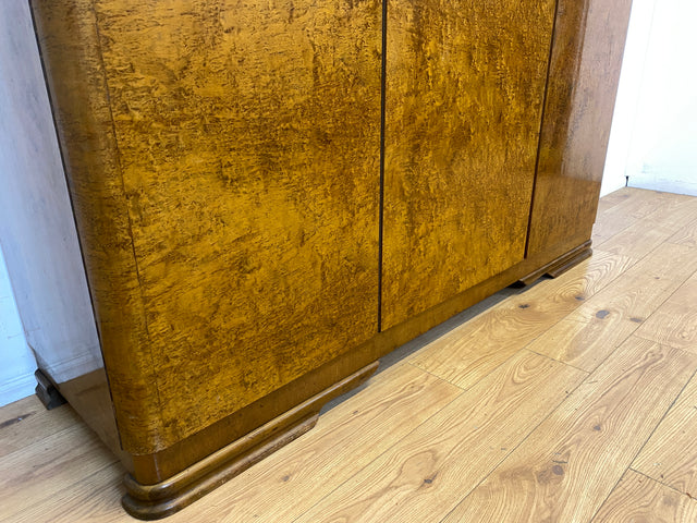 Hochwertiger und gut erhaltener 30er Jahre Art Deco Kleiderschrank aus vollem Holz mit Schublade I Schrank Schlafzimmerschrank Wäscheschrank Wardrobe Vintage Antik I