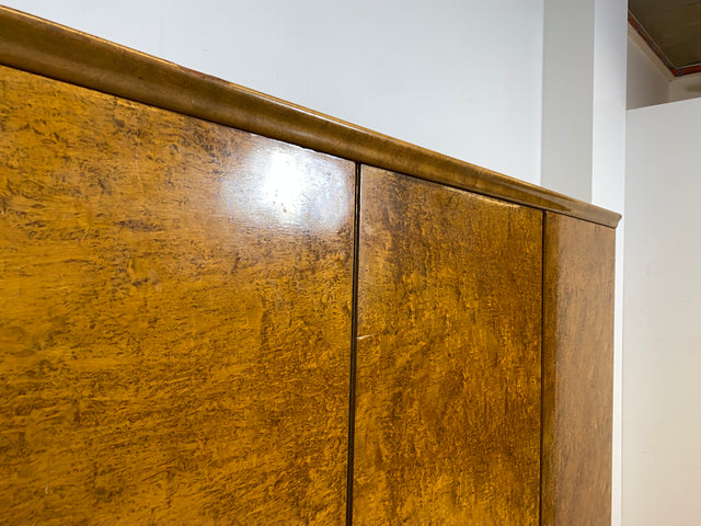 Hochwertiger und gut erhaltener 30er Jahre Art Deco Kleiderschrank aus vollem Holz mit Schublade I Schrank Schlafzimmerschrank Wäscheschrank Wardrobe Vintage Antik I
