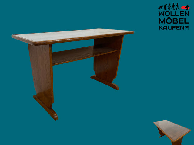Formschöner  30er Jahre Art Deco Salontisch mit abnehmbarer Glasauflage und Ablage I Tisch Couchtisch niedriger Esstisch Küchentisch Wohnzimmertisch Vintage Antik I