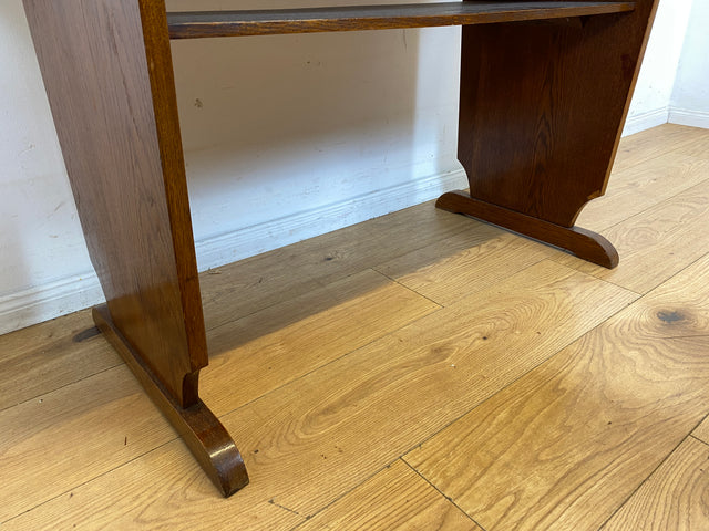 Formschöner  30er Jahre Art Deco Salontisch mit abnehmbarer Glasauflage und Ablage I Tisch Couchtisch niedriger Esstisch Küchentisch Wohnzimmertisch Vintage Antik I