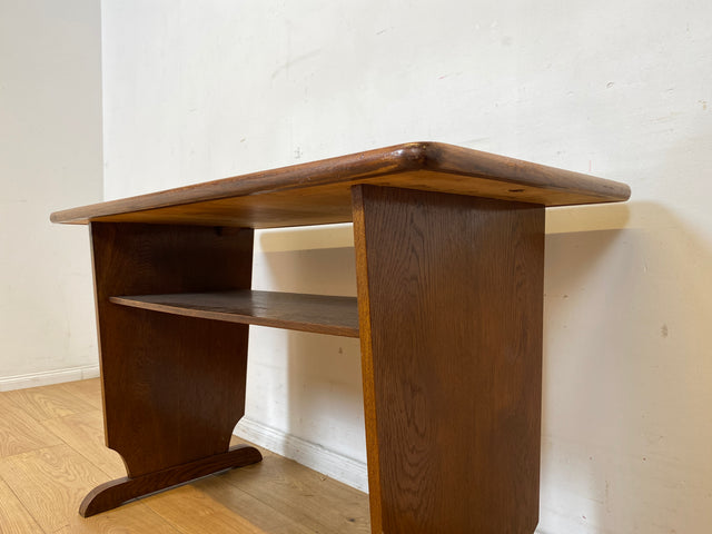 Formschöner  30er Jahre Art Deco Salontisch mit abnehmbarer Glasauflage und Ablage I Tisch Couchtisch niedriger Esstisch Küchentisch Wohnzimmertisch Vintage Antik I