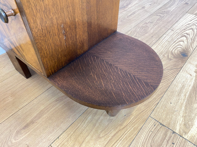 Besondere 30er Jahre Stehlampe mit Kommode & schwenkbarem handbemaltem Lampenschirm I Stehleuchte Beistelltisch Ablage Telefontisch Bar Barschrank Barkommode Vintage Antik I