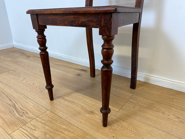 WMK Vornehmer & filigraner antiker Esszimmerstuhl mit feinem, jedoch etwas beschädigtem Wiener Geflecht # Stuhl Küchenstuhl Holzstuhl Kaffeehaus Dining Chair Herrendiener Garderobe Jugendstil Vintage