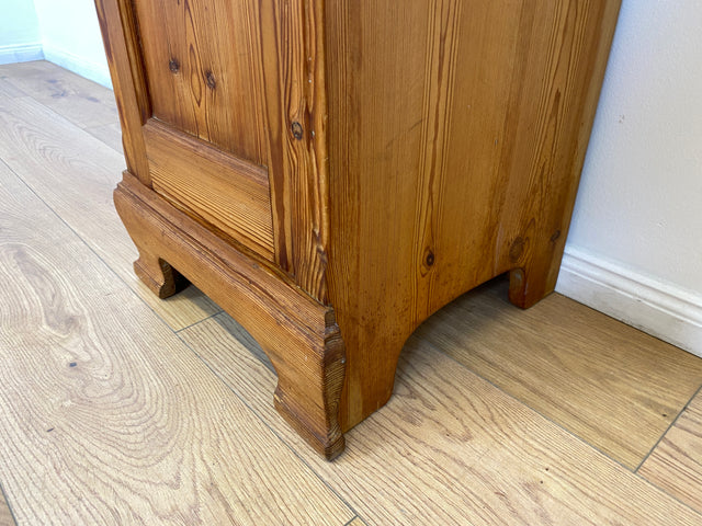 WMK Schöner großer antiker Nachttisch aus Dänemark, Vollholz, mit Marmor Auflage & Schublade # Nachtschrank Nachtkommode Beistelltisch Marmorkommode Flurkommode Ablage Weichholz Jugendstil Vintage