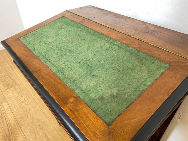 WMK I Vornehmer antiker Schreibpult mit handverzierten Volutenstützen und aufklapp. Fach I Konsolentisch Schreibtisch Kommode Konsole Sekretär Gründerzeit Biedermeier Vintage Berlin Bremen Heidelberg