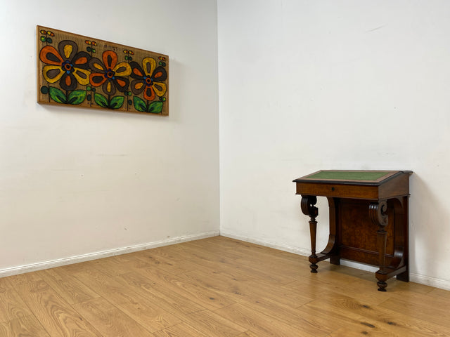 WMK I Vornehmer antiker Schreibpult mit handverzierten Volutenstützen und aufklapp. Fach I Konsolentisch Schreibtisch Kommode Konsole Sekretär Gründerzeit Biedermeier Vintage Berlin Bremen Heidelberg