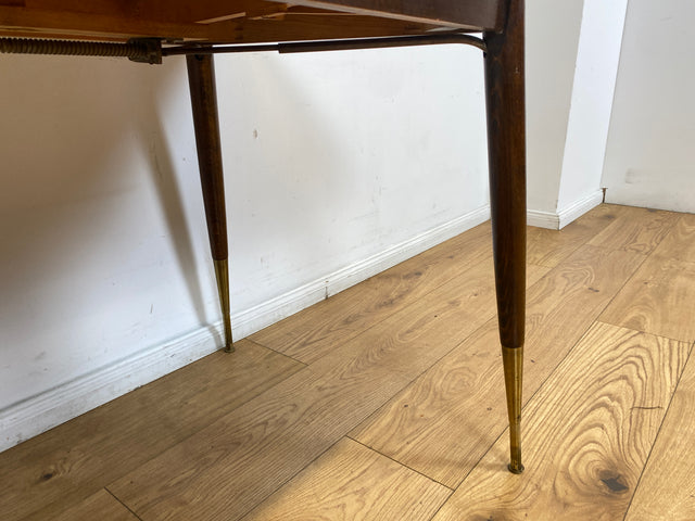 WMK I Kultiger auszieh- und höhenverstellbarer Mid-Century Multifunktionstisch mit pflegeleichter Resopal Tischplatte I Tisch Esstisch Küchentisch Ausziehtisch Dining Table Vintage Berlin Leipzig NRW