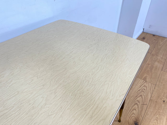 WMK I Kultiger auszieh- und höhenverstellbarer Mid-Century Multifunktionstisch mit pflegeleichter Resopal Tischplatte I Tisch Esstisch Küchentisch Ausziehtisch Dining Table Vintage Berlin Leipzig NRW