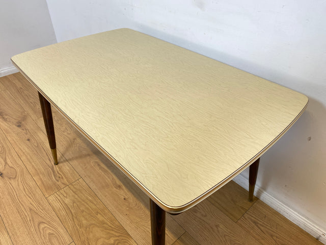 WMK I Kultiger auszieh- und höhenverstellbarer Mid-Century Multifunktionstisch mit pflegeleichter Resopal Tischplatte I Tisch Esstisch Küchentisch Ausziehtisch Dining Table Vintage Berlin Leipzig NRW