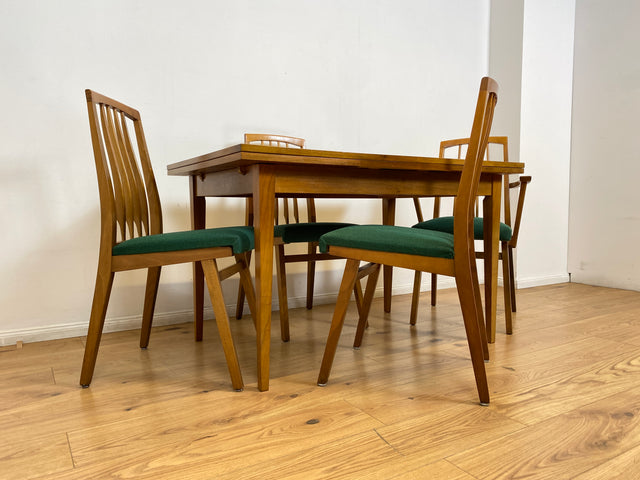 WMK I Minimalistischer ausziehbarer 60er Jahre Esstisch I Tisch Holztisch Esszimmertisch Küchentisch Ausziehtisch Dining Table Stühle Küchenstühle Mid-Century Vintage Berlin Augsburg Frankfurt 50er
