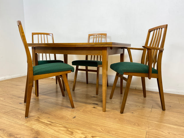 WMK I Minimalistischer ausziehbarer 60er Jahre Esstisch I Tisch Holztisch Esszimmertisch Küchentisch Ausziehtisch Dining Table Stühle Küchenstühle Mid-Century Vintage Berlin Augsburg Frankfurt 50er