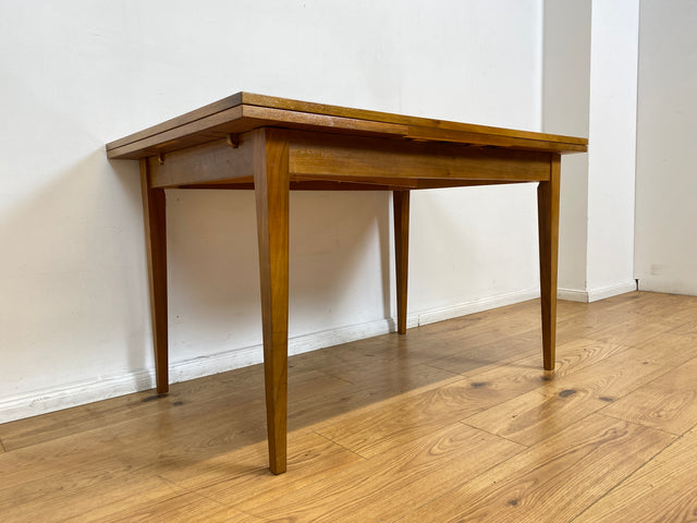 WMK I Minimalistischer ausziehbarer 60er Jahre Esstisch I Tisch Holztisch Esszimmertisch Küchentisch Ausziehtisch Dining Table Stühle Küchenstühle Mid-Century Vintage Berlin Augsburg Frankfurt 50er