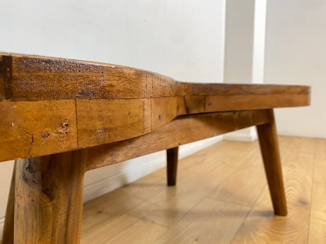 Boatwood by WMK I Einzigartiger bunter Nierentisch aus altem Bootsholz I ein handmade Unikat aus massivem Teakholz in Originalfarben I Couchtisch Wohnzimmertisch Coffee Table Berlin Hamburg Duisburg