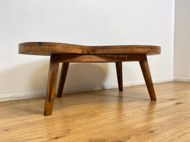 Boatwood by WMK I Einzigartiger bunter Nierentisch aus altem Bootsholz I ein handmade Unikat aus massivem Teakholz in Originalfarben I Couchtisch Wohnzimmertisch Coffee Table Berlin Hamburg Duisburg