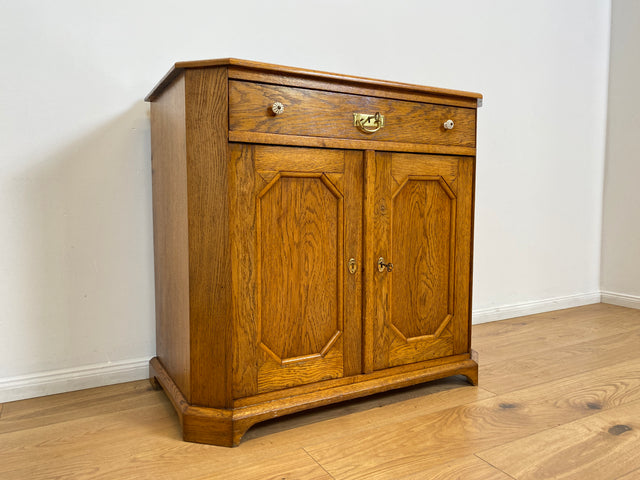 WMK # Schöne & geräumige dänische antike Kommode aus massiver Eiche mit Schublade # Schrank Weichholzkommode Wickelkommode Sideboard Anrichte Flurschrank Schuhschrank Küchenschrank Jugendstil Vintage