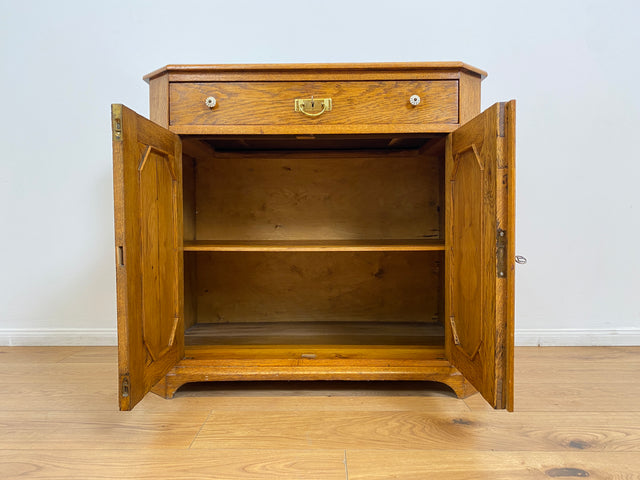 WMK # Schöne & geräumige dänische antike Kommode aus massiver Eiche mit Schublade # Schrank Weichholzkommode Wickelkommode Sideboard Anrichte Flurschrank Schuhschrank Küchenschrank Jugendstil Vintage
