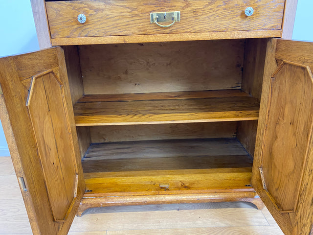WMK # Schöne & geräumige dänische antike Kommode aus massiver Eiche mit Schublade # Schrank Weichholzkommode Wickelkommode Sideboard Anrichte Flurschrank Schuhschrank Küchenschrank Jugendstil Vintage