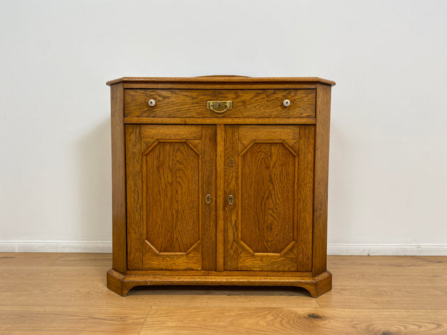 WMK # Schöne & geräumige dänische antike Kommode aus massiver Eiche mit Schublade # Schrank Weichholzkommode Wickelkommode Sideboard Anrichte Flurschrank Schuhschrank Küchenschrank Jugendstil Vintage