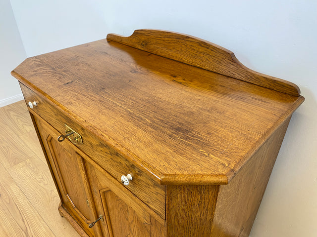 WMK # Schöne & geräumige dänische antike Kommode aus massiver Eiche mit Schublade # Schrank Weichholzkommode Wickelkommode Sideboard Anrichte Flurschrank Schuhschrank Küchenschrank Jugendstil Vintage