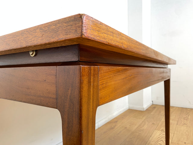 WMK I Stilvoller jedoch abgenutzter erweiterbarer skandinavischer Mid-Century Esstisch in Teakholz und Palisander # Tisch Esszimmertisch Holztisch Küchentisch Dining Table Danish Design Vintage Teak