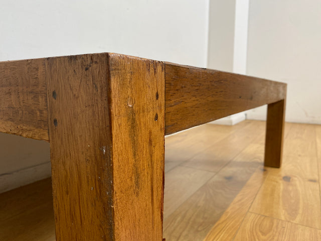 Boatwood by WMK I Einzigartiger großer Couchtisch mit bunter Patchwork Tischplatte I handgefertigtes Unikat aus altem Bootsholz l Teakholz massiv I Wohnzimmertisch Coffee Table Berlin Köln NRW Bayern