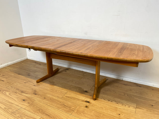 WMK I Hochwertiger großer ovaler skandinavischer Designer Esstisch von EMC Møbler aus massiver Ulme, 2-fach ausziehbar I Tisch Esszimmer Küche Dining Table Danish Design Vintage Berlin Herne München