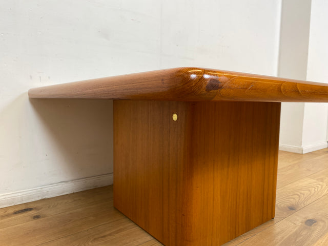 WMK I Seltener handgefertigter skandinavischer Designer Couchtisch I Sallingboe Jelling I Teakholz & Naturstein Fliesen I Wohnzimmertisch Coffee Table Danisch Design Vintage Teak Berlin München Köln