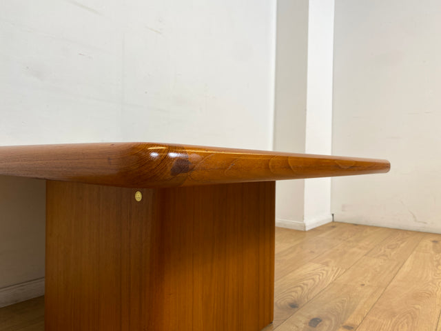 WMK I Seltener handgefertigter skandinavischer Designer Couchtisch I Sallingboe Jelling I Teakholz & Naturstein Fliesen I Wohnzimmertisch Coffee Table Danisch Design Vintage Teak Berlin München Köln