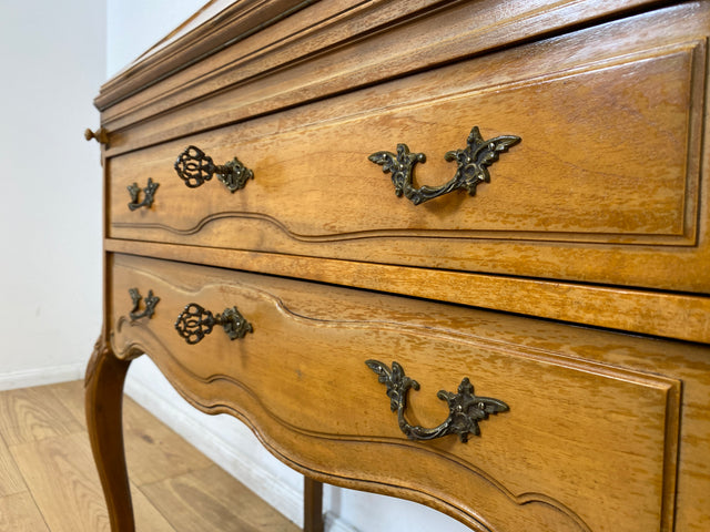 WMK I Sehr eleganter handverzierter Vintage Sekretär im antiken Stil I Schreibkommode Schreibschrank Schreibtisch Schminktisch Frisierkommode Lady Stilmöbel Chippendale I Berlin Koblenz Chemnitz