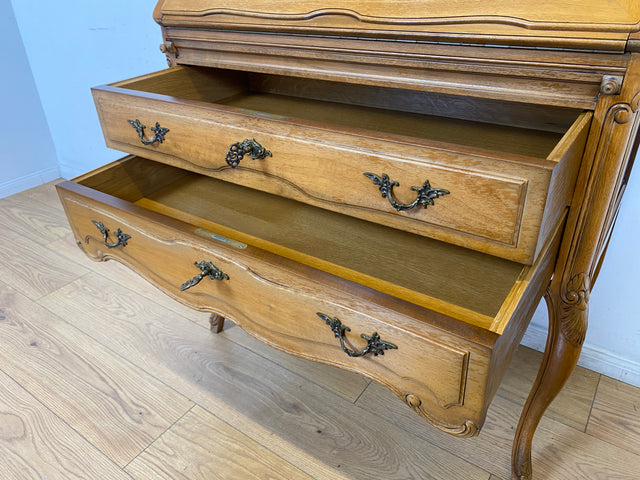 WMK I Sehr eleganter handverzierter Vintage Sekretär im antiken Stil I Schreibkommode Schreibschrank Schreibtisch Schminktisch Frisierkommode Lady Stilmöbel Chippendale I Berlin Koblenz Chemnitz