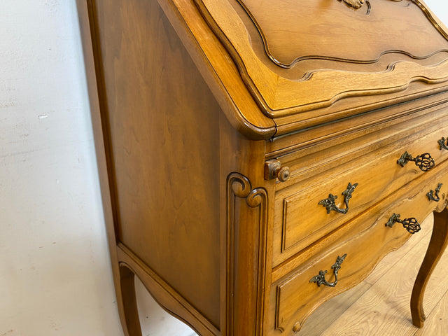 WMK I Sehr eleganter handverzierter Vintage Sekretär im antiken Stil I Schreibkommode Schreibschrank Schreibtisch Schminktisch Frisierkommode Lady Stilmöbel Chippendale I Berlin Koblenz Chemnitz