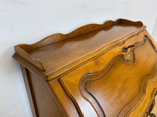 WMK I Sehr eleganter handverzierter Vintage Sekretär im antiken Stil I Schreibkommode Schreibschrank Schreibtisch Schminktisch Frisierkommode Lady Stilmöbel Chippendale I Berlin Koblenz Chemnitz