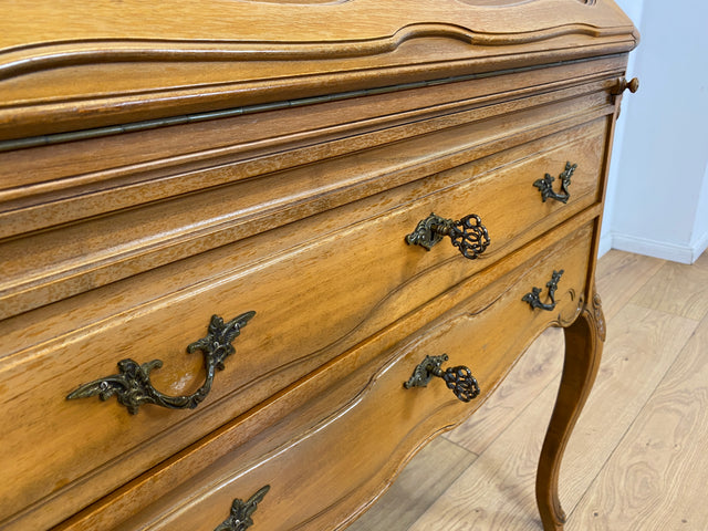 WMK I Sehr eleganter handverzierter Vintage Sekretär im antiken Stil I Schreibkommode Schreibschrank Schreibtisch Schminktisch Frisierkommode Lady Stilmöbel Chippendale I Berlin Koblenz Chemnitz