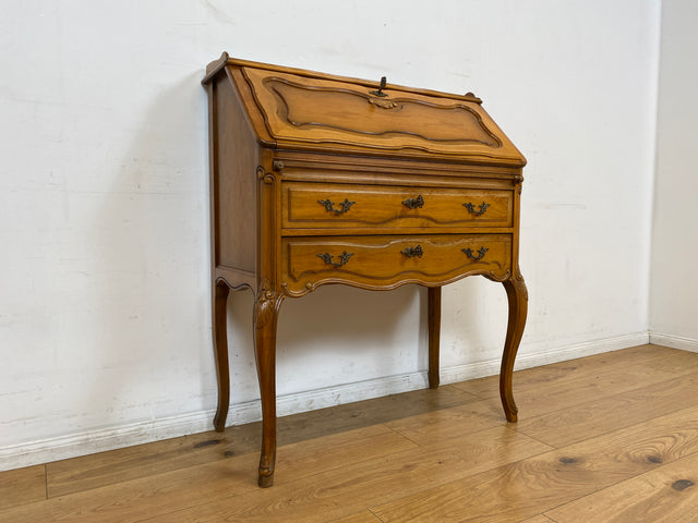 WMK I Sehr eleganter handverzierter Vintage Sekretär im antiken Stil I Schreibkommode Schreibschrank Schreibtisch Schminktisch Frisierkommode Lady Stilmöbel Chippendale I Berlin Koblenz Chemnitz