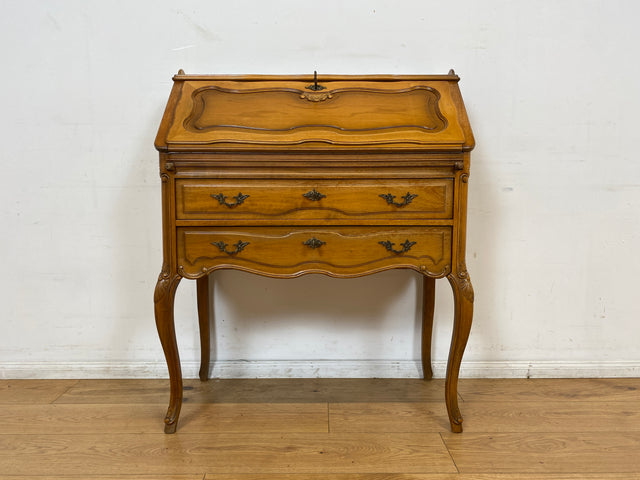 WMK I Sehr eleganter handverzierter Vintage Sekretär im antiken Stil I Schreibkommode Schreibschrank Schreibtisch Schminktisch Frisierkommode Lady Stilmöbel Chippendale I Berlin Koblenz Chemnitz