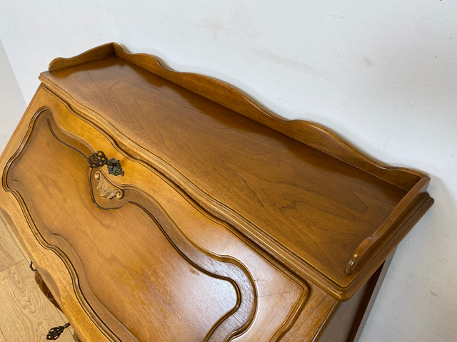 WMK I Sehr eleganter handverzierter Vintage Sekretär im antiken Stil I Schreibkommode Schreibschrank Schreibtisch Schminktisch Frisierkommode Lady Stilmöbel Chippendale I Berlin Koblenz Chemnitz