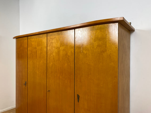 WMK I Versand 85€ I Formschöner heller Mid-Century Kleiderschrank aus vollem Holz I Schrank Schlafzimmerschrank Wäscheschrank Wardrobe 50er 60er Vintage I Berlin Düsseldorf Magdeburg Bayern Hannover