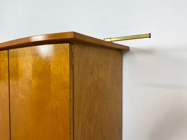 WMK I Versand 85€ I Formschöner heller Mid-Century Kleiderschrank aus vollem Holz I Schrank Schlafzimmerschrank Wäscheschrank Wardrobe 50er 60er Vintage I Berlin Düsseldorf Magdeburg Bayern Hannover