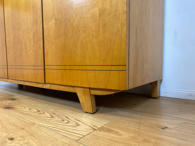 WMK I Versand 85€ I Formschöner heller Mid-Century Kleiderschrank aus vollem Holz I Schrank Schlafzimmerschrank Wäscheschrank Wardrobe 50er 60er Vintage I Berlin Düsseldorf Magdeburg Bayern Hannover