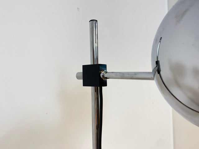 WMK I Zeitlos schöne & höhenverstellbare Space Age Designer Stehlampe von Staff aus Chrom mit neigbarem Ballonschirm I Lampe Stehleuchte Leselampe Leuchte Stativlampe Lamp 70er Vintage Berlin Hamburg