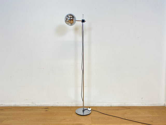 WMK I Zeitlos schöne & höhenverstellbare Space Age Designer Stehlampe von Staff aus Chrom mit neigbarem Ballonschirm I Lampe Stehleuchte Leselampe Leuchte Stativlampe Lamp 70er Vintage Berlin Hamburg