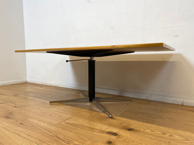 WMK I Stilvoller höhenverstellbarer 70er Jahre Designer Tisch von Wilhelm Renz I Esstisch Couchtisch Küchentisch Mittelfußtisch Schreibtisch Beistelltisch Coffee Table Vintage Berlin Leipzig Hamburg