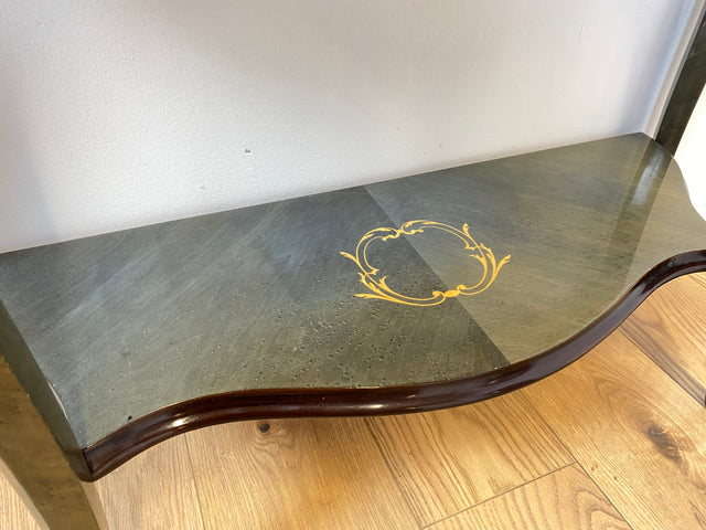 WMK I Hochwertige italienische Stilmöbel Konsole im antiken Stil mit Wandspiegel, Ablage & feinen Intarsien I Garderobe Flur Spiegel Schminktisch Ablage Barock Rokoko Louis XV Vintage Berlin Dresden