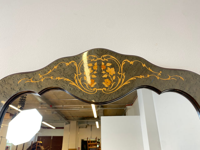 WMK I Hochwertige italienische Stilmöbel Konsole im antiken Stil mit Wandspiegel, Ablage & feinen Intarsien I Garderobe Flur Spiegel Schminktisch Ablage Barock Rokoko Louis XV Vintage Berlin Dresden