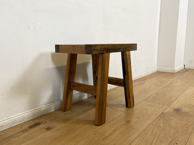 Boatwood by WMK I Besonders schöne kleine Bank aus altem Bootsholz in Originalfarben der Boote I Sitzbank Hocker Stuhl Sitz Küchenbank Holzbank Balkonbank Bench Treibholz Berlin Osnabrück Magdeburg