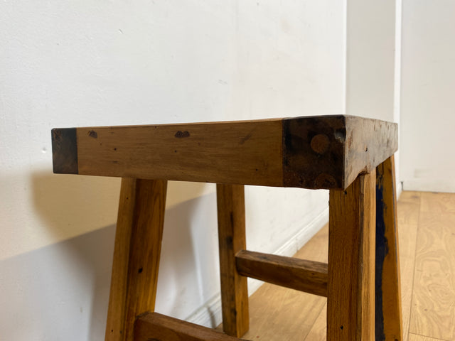 Boatwood by WMK I Besonders schöne kleine Bank aus altem Bootsholz in Originalfarben der Boote I Sitzbank Hocker Stuhl Sitz Küchenbank Holzbank Balkonbank Bench Treibholz Berlin Osnabrück Magdeburg